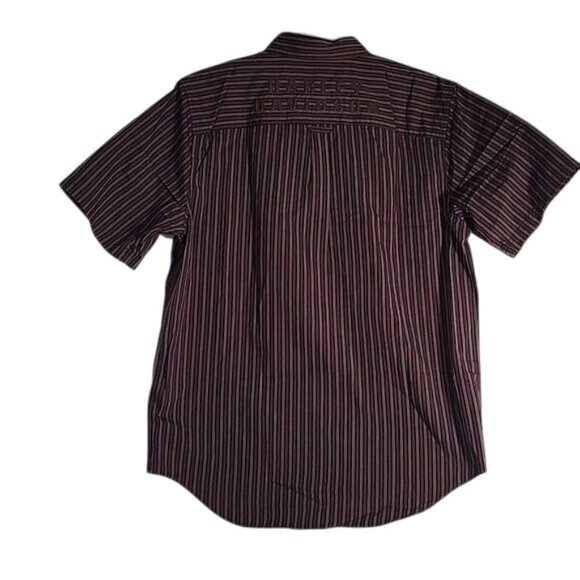 Harley-Davidson Mens Striped Button-Up Short Sleeve Shirt M  Genuine MotorClothe - Picture 6 of 6